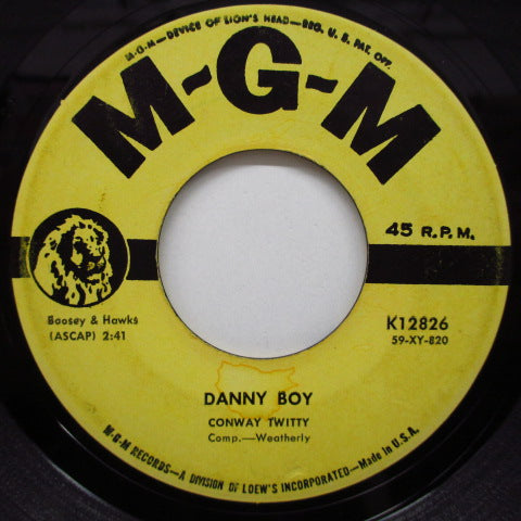 CONWAY TWITTY - Danny Boy (Orig)