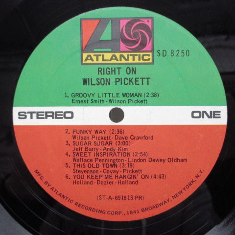 WILSON PICKETT (ウィルソン・ピケット) - Right On (US:Orig.Stereo)