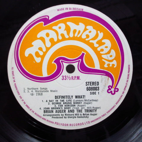 BRIAN AUGER & THE TRINITY - Definitely What ! (UK Orig.Stereo)