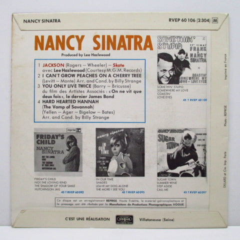 NANCY SINATRA & LEE HAZLEWOOD - Jackson +3 (France Orig.EP/CFS)