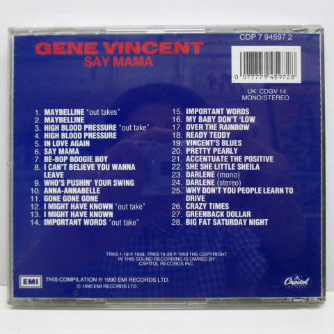 GENE VINCENT - Say Mama (UK CD)