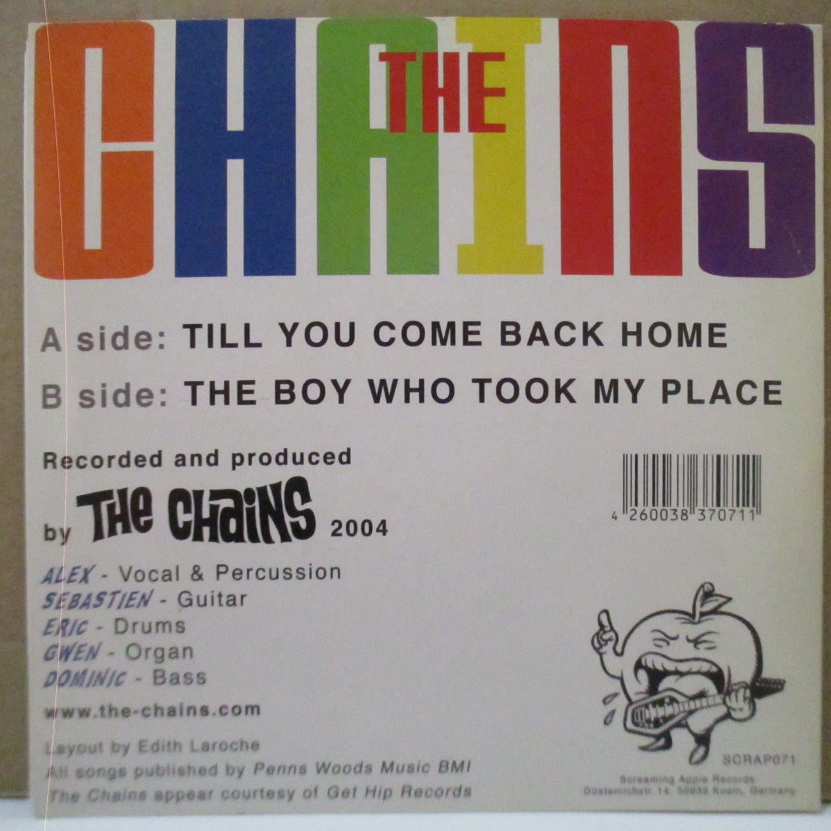 CHAINS, THE - Till You Com Back Home (German Orig.7"+PS)