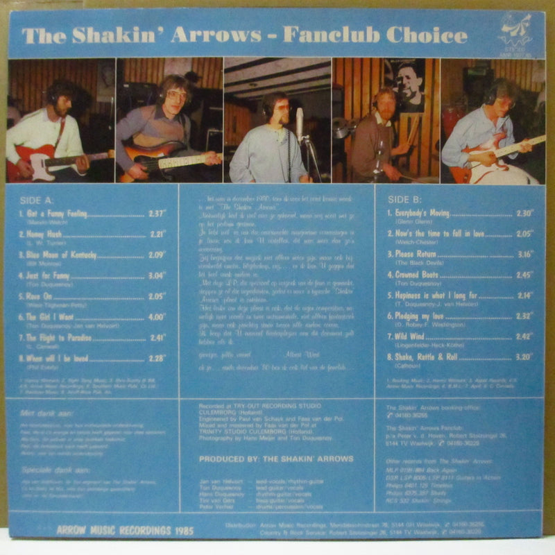 SHAKIN' ARROWS, THE (ザ・シェイキン・アローズ)  - Fanclub Choice (Dutch Orig.LP)