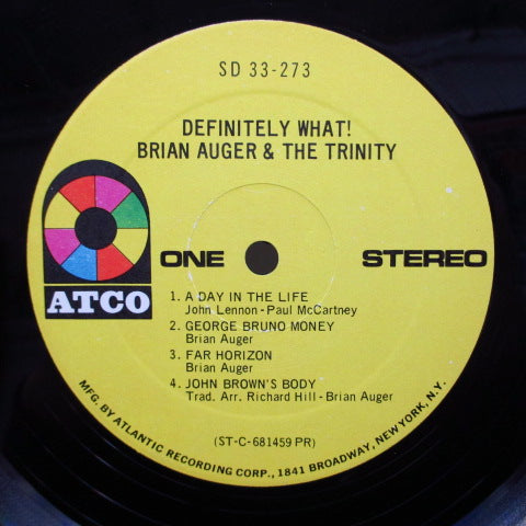 BRIAN AUGER & THE TRINITY (ブライアン・オーガー&ザ・トリニティ) - Definitely What ! (US オリジナル「ステレオ」LP/GS)