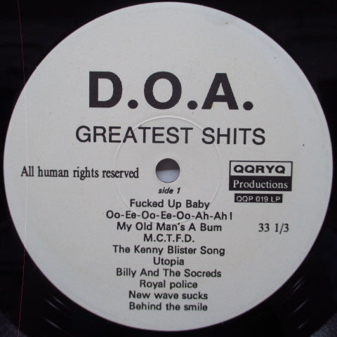 D.O.A. - Greatest Shits (Polland Orig.LP+7")