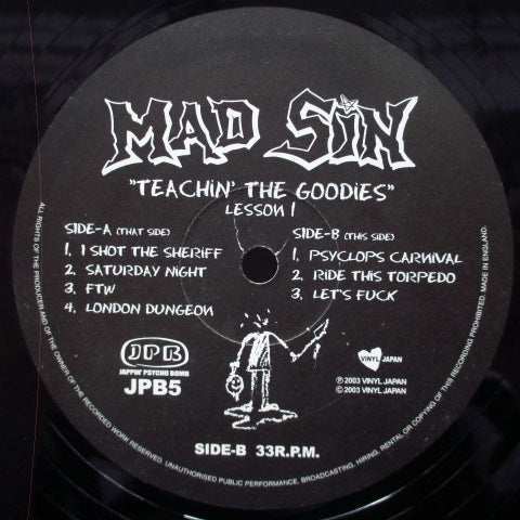 MAD SIN (マッド・シン) - Teachin' The Goodies Lesson One (UK オリジナル LP)