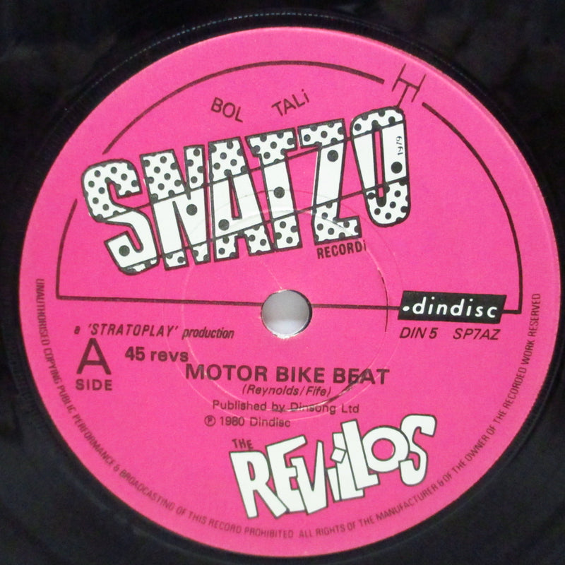 REVILLOS, THE (ザ ・レヴィロス)  - Motor Bike Beat (UK オリジナル 7"+光沢PS)