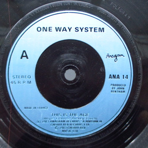 ONEWAY SYSTEM (ワンウェイ・システム) - This Is The Age (UK オリジナル 7"+マット・ソフト紙ジャケ)