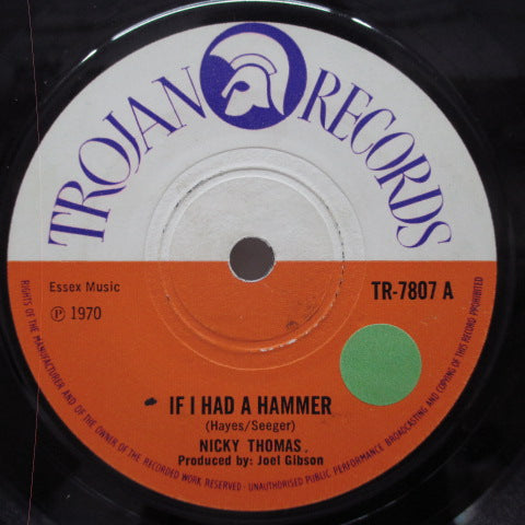 NICKY THOMAS - If I Had A Hammer (UK Orig.Flat Center 7")
