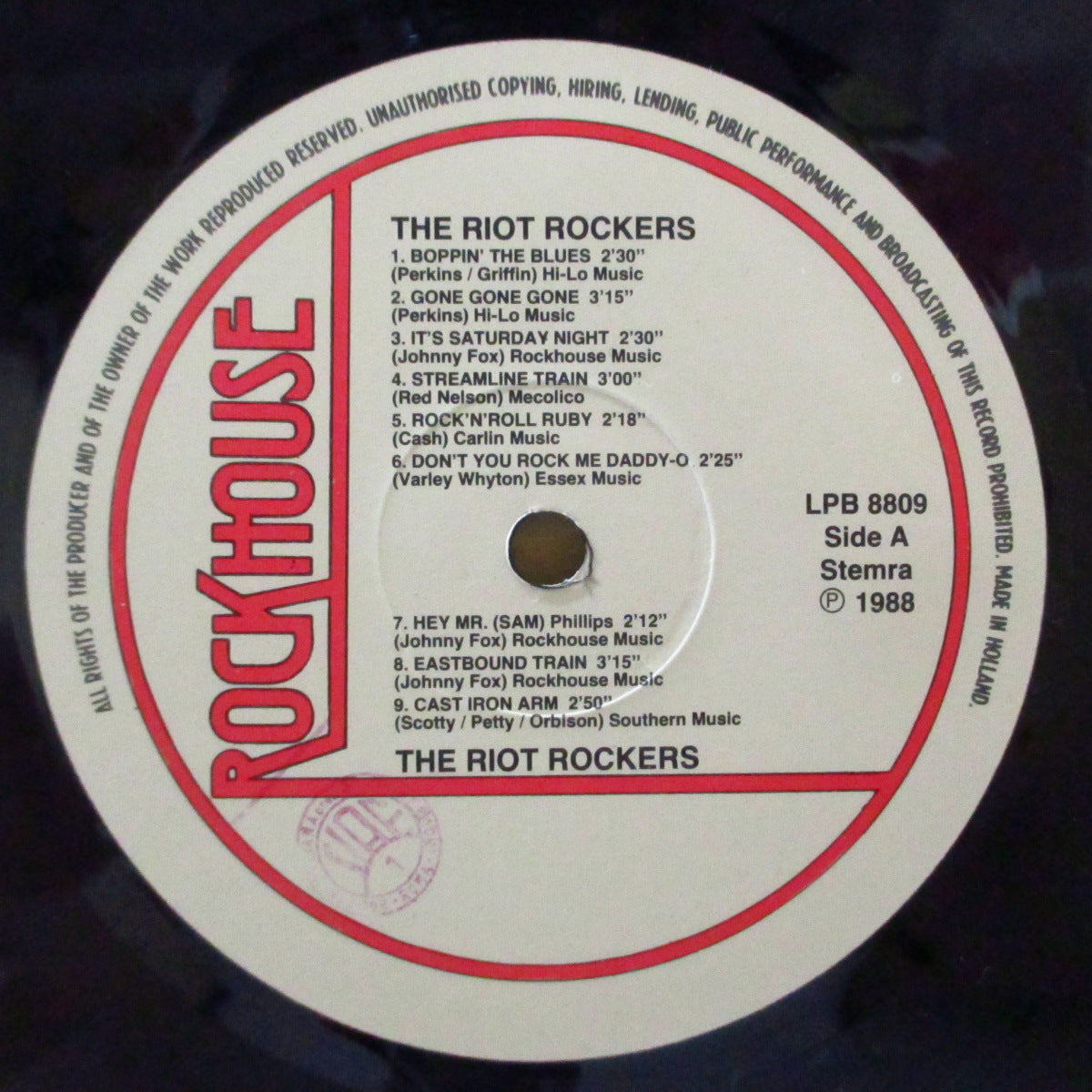 RIOT ROCKERS, THE (ザ・ライオット・ロッカーズ)  - S.T. (Dutch '88 Reissue LP)