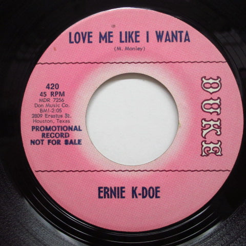 ERNIE K-DOE - Love Me Like I Wanta (Promo)