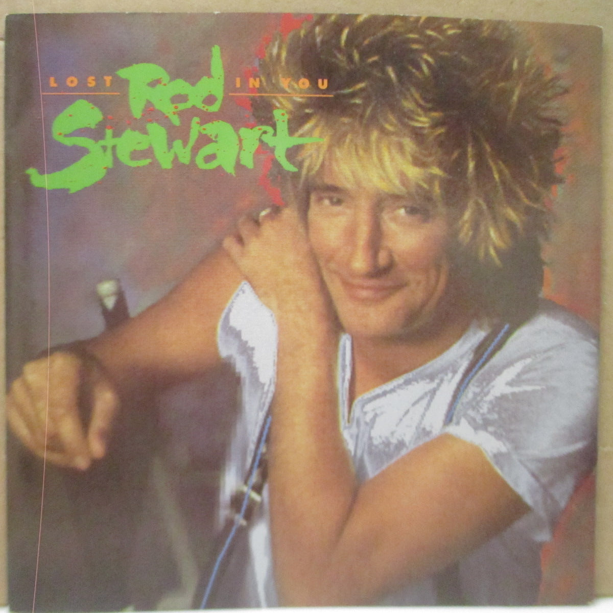 ROD STEWART - Lost In You (UK Orig.7"+Promo Stickered Glossy PS)