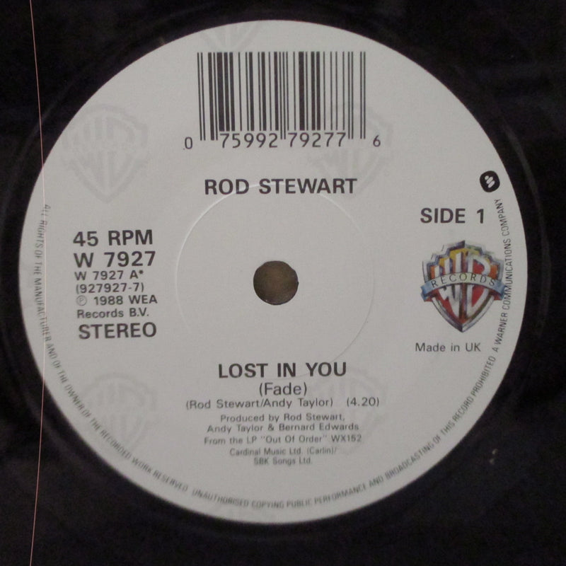 ROD STEWART - Lost In You (UK Orig.7"+Promo Stickered Glossy PS)