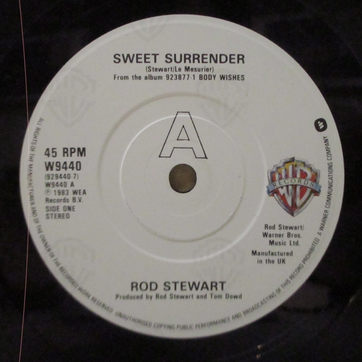 ROD STEWART - Sweet Surrender (UK Orig.Flat Centre 7"+PS)