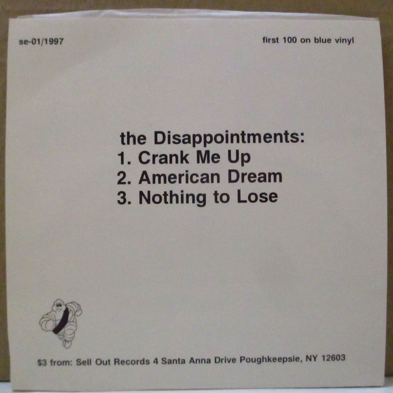DISAPPOINTMENTS, THE (ディサポイントメンツ)  - All Cranked Up!  (US 100 Ltd.Blue Vinyl 7")