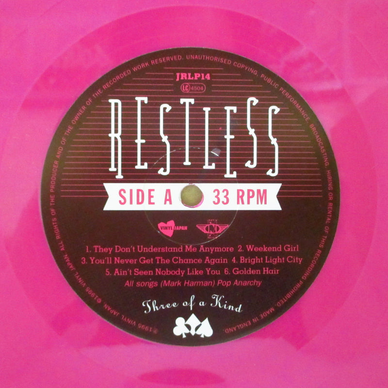 RESTLESS (レストレス)  - Three Of A Kind (UK Orig.Pink Vinyl LP)