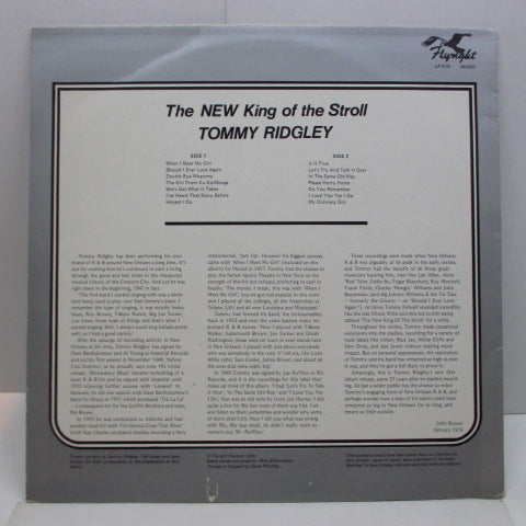 TOMMY RIDGLEY - The New Orleans King Of The Stroll (UK Orig.LP)