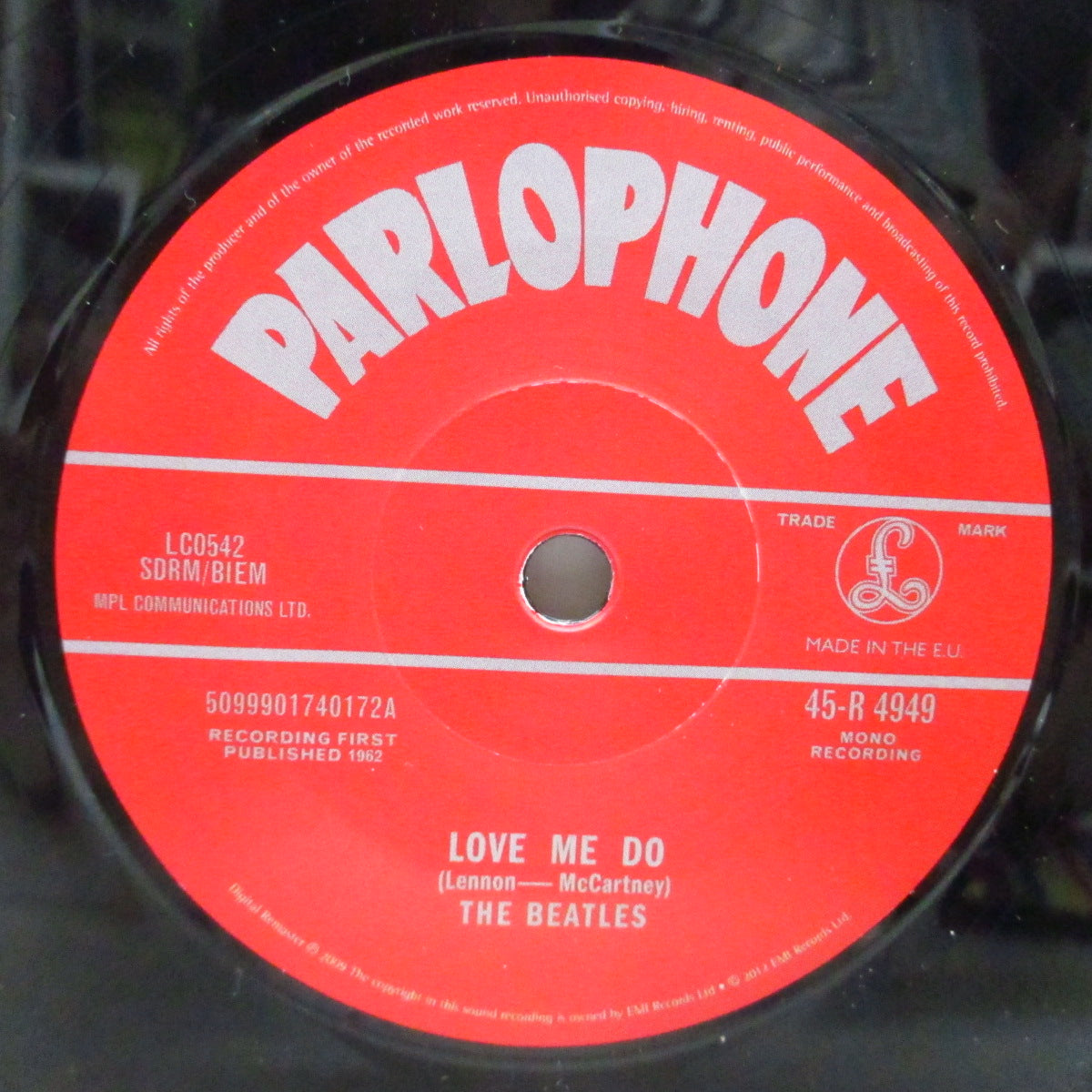 BEATLES - Love Me Do (EU '12 Withdrawn Reissue 7"+CS)