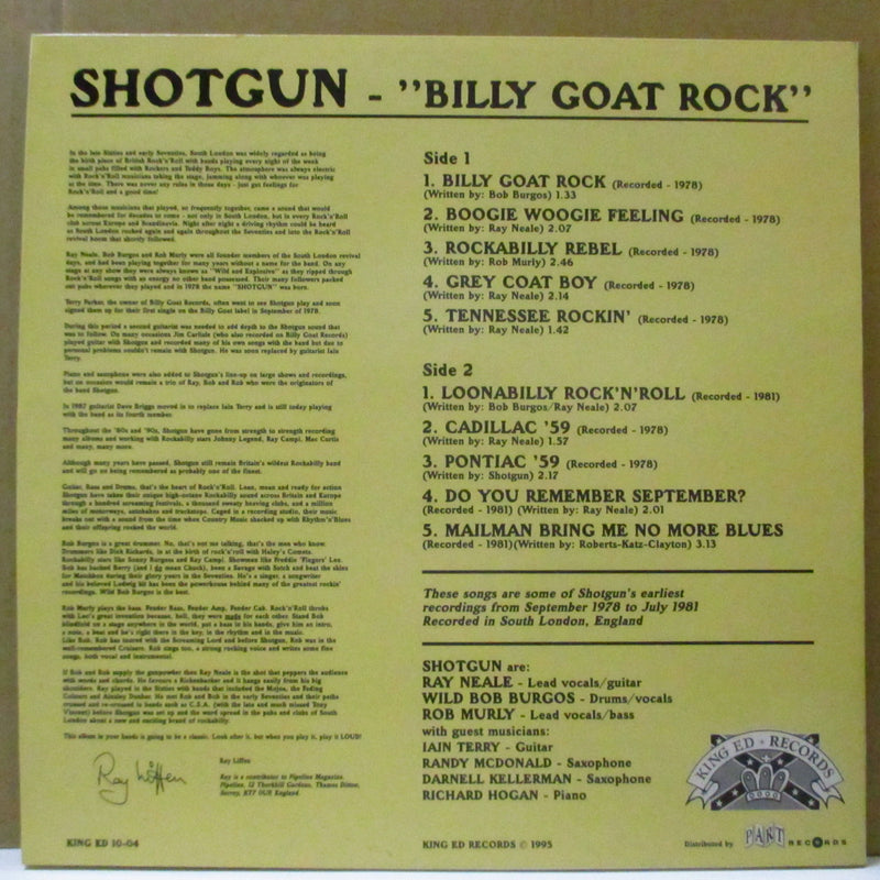 SHOTGUN (ショットガン)  - Billy Goat Rock (UK Orig.10")