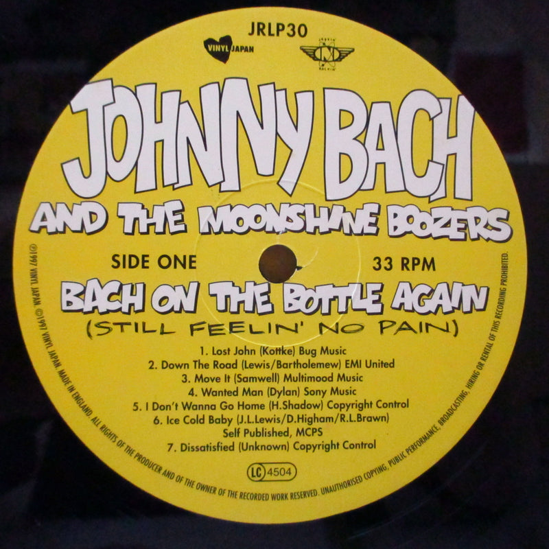 JOHNNY BACH And The Moonshine Boozers  (ジョニー・バッハ・アンド・ザ・ムーンシャイン・ブーザーズ)  - Bach On The Bottle Again - Still Feelin' No Pain (UK Orig.LP)
