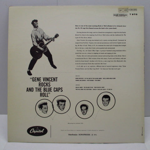 GENE VINCENT (ジーン・ヴィンセント)  - Rocks! And The Blue Caps Roll (France '76 フランス再発「マルーン・ラベ」モノラル LP/両面コーティング・ジャケ)