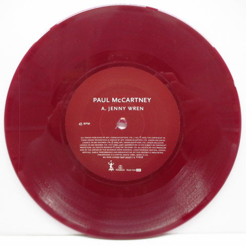 PAUL McCARTNEY (ポール・マッカートニー) - Jenny Wren (EU オリジナル・ワインレッドヴァイナル 7"+インナー、Stickered PS)