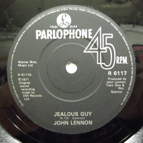 JOHN LENNON (ジョン・レノン) - Jealous Guy (UK Orig.+PS)