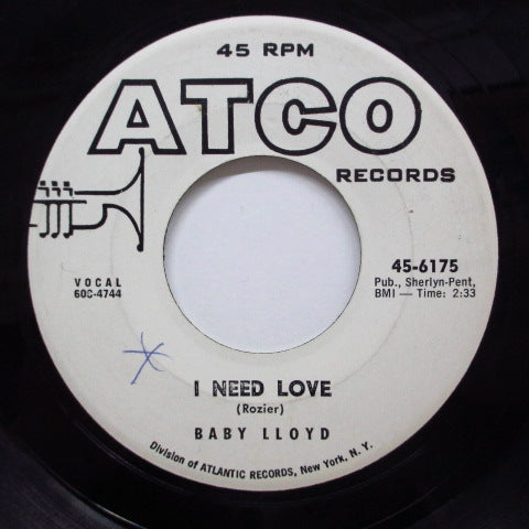 BABY LLOYD - I Need Love (Atco Promo)