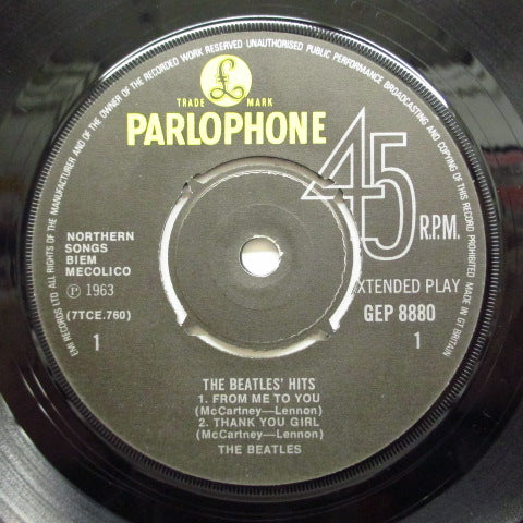 BEATLES (ビートルズ) - The Beatles' Hits (UK:80's Re EP)