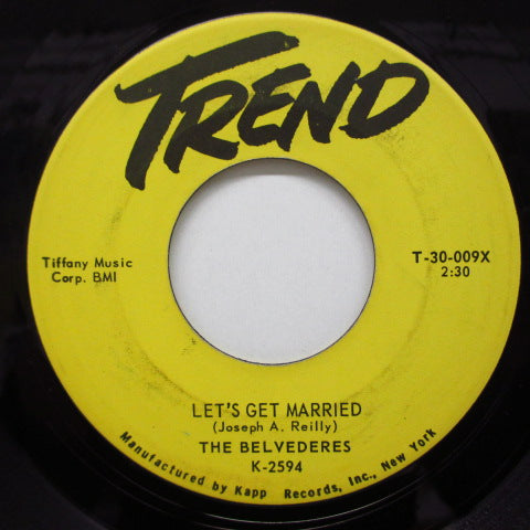 BELVEDERES - Let's Get Married (Yellow Label)