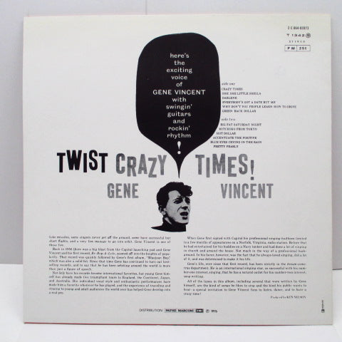 GENE VINCENT (ジーン・ヴィンセント)  - Crazy Times! (France 80's Re Black Lbl.Stereo LP)