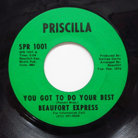 BEAUFORT EXPRESS - Here I Come / You Got To Do Your Best