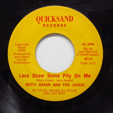 BETTY BAKER & THE JAXSIS - Marching Out Of Your Life (Quicksand-101)