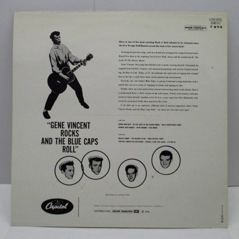 GENE VINCENT (ジーン・ヴィンセント)  - Rocks! And The Blue Caps Roll (France 80's Re Black Lbl.Mono LP)
