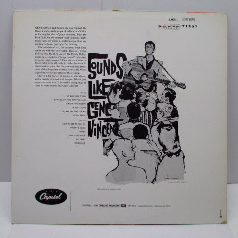 GENE VINCENT (ジーン・ヴィンセント)  - Sounds Like (France 80's Re Maroon Lbl.Mono LP)