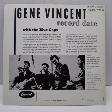 GENE VINCENT (ジーン・ヴィンセント)  - Record Date (France 80's Re Maroon Lbl.Mono LP/