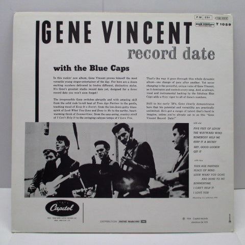 GENE VINCENT (ジーン・ヴィンセント) - Record Date (France 80's Re Maroon Lbl.Mono LP/#2C)