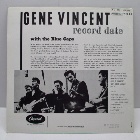 GENE VINCENT (ジーン・ヴィンセント) - Record Date (France 80's Re Maroon Lbl.Mono LP/