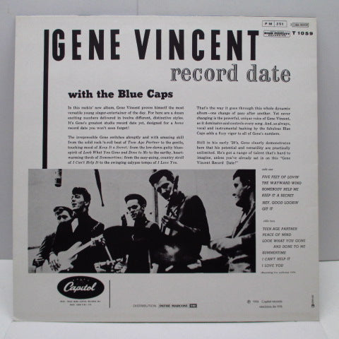 GENE VINCENT (ジーン・ヴィンセント)  - Record Date (France 80's Re Black Lbl.Mono LP)