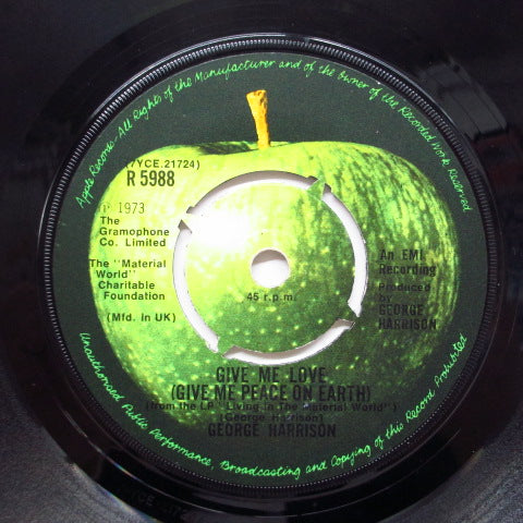 GEORGE HARRISON (ジョージ・ハリスン)  - Give Me Love (UK Pye Contract Press Dark Green)