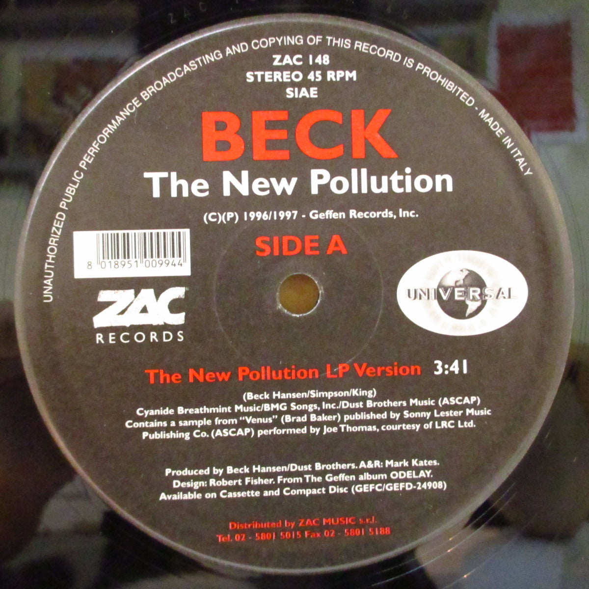 BECK (ベック)  - The New Pollution (Italy Orig.12")