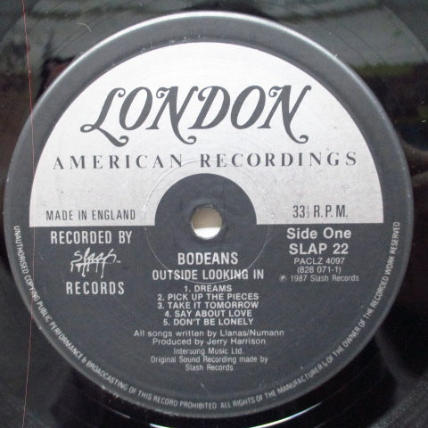 BO DEANS (ボー・ディーンズ)  - Outside Looking In (UK Orig.LP)