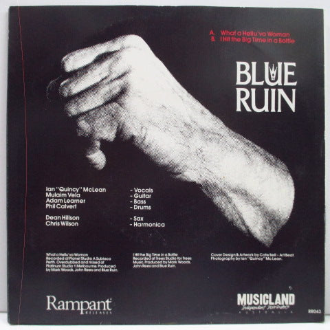 BLUE RUIN (ブルー・ルイン)  - What A Hellu'va Woman (OZ Orig.7")