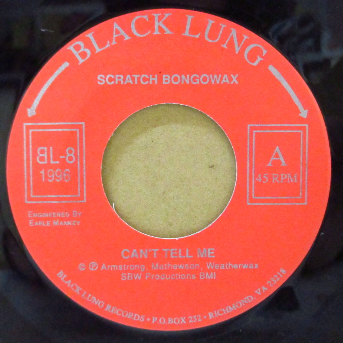 SCRATCH BONGOWAX (スクラッチ・ボンゴワックス)  - Can't Tell Me (US Orig.7")