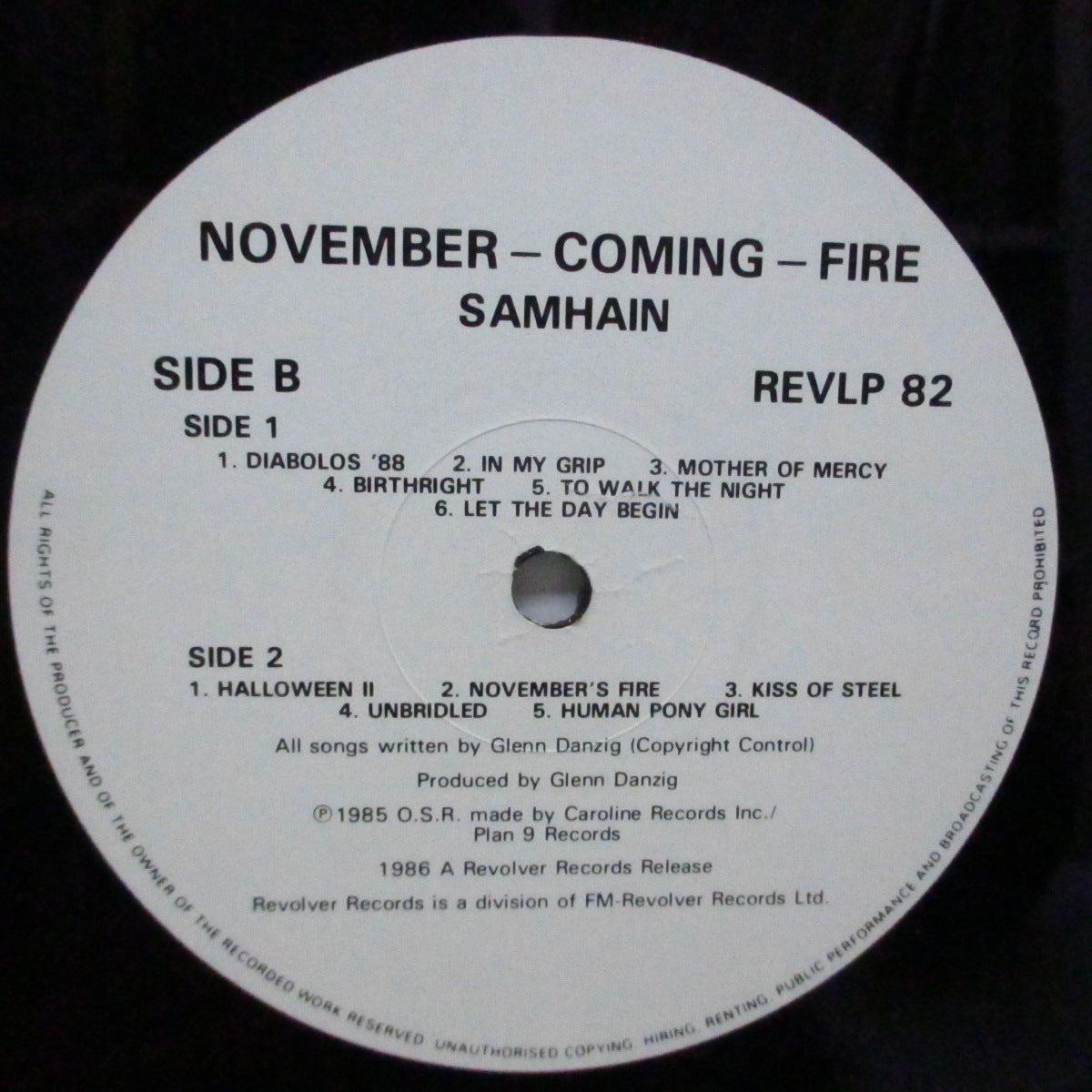 SAMHAIN (サムヘイン)  - November-Coming-Fire (UK オリジナル LP)