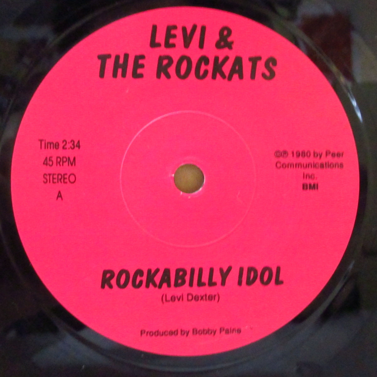 LEVI & THE ROCKATS (リーヴァイ & ザ・ロカッツ)  - Rockabilly Idol (Japan 90's 再発 7"/フラットセンター)