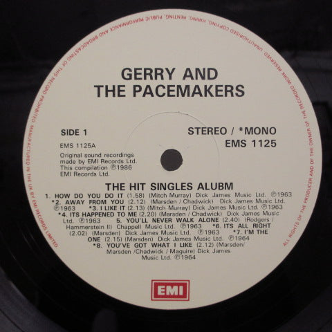 GERRY AND THE PACEMAKERS (ジェリー&ザ・ペースメーカーズ)- The Hit SIngles Album (UK オリジナル LP)