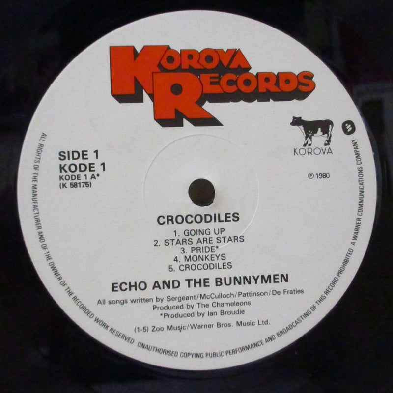 ECHO & THE BUNNYMEN (エコー＆ザ・バニーメン)  - Crocodiles (UK オリジナル LP+インナー)