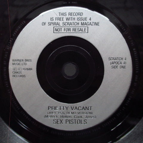 SEX PISTOLS (セックス・ピストルズ)  - Pretty Vacant (UK Spiral Scratch Zine's Free 7")