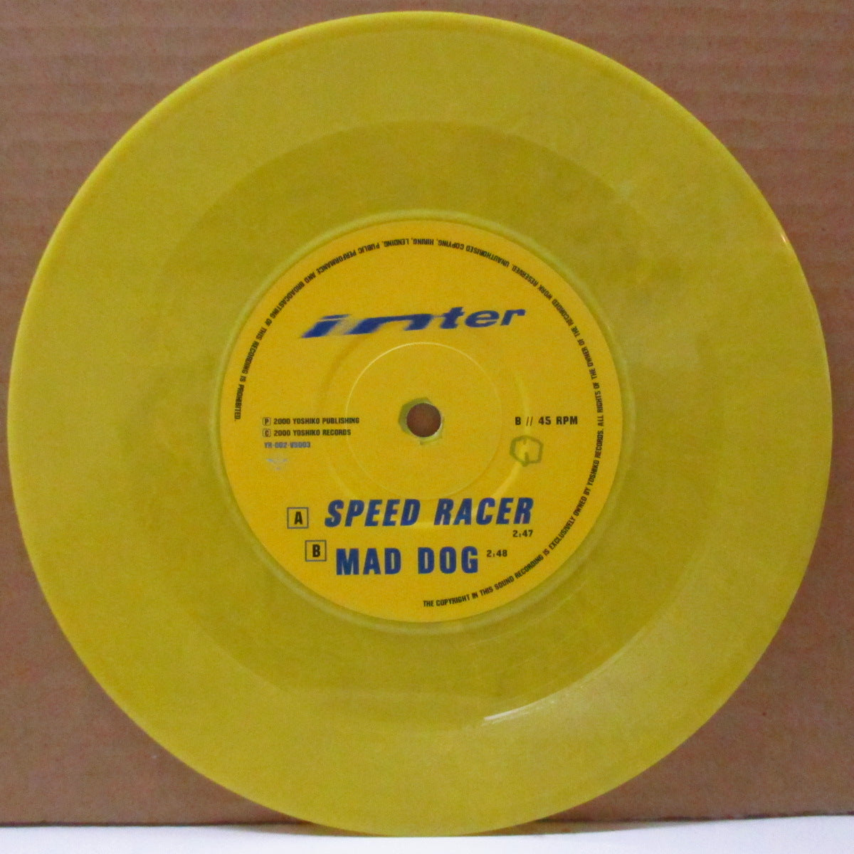 INTER (インター)  - Speed Racer (UK Orig.Yellow Vinyl 7")